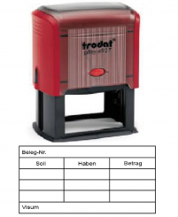 Kontierung 27-K4 rot ca.61x32mm  blau 