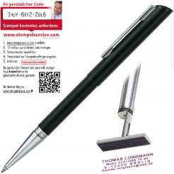 3021TG schwarz/chrome mit Textplattengutschein 