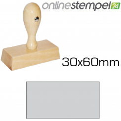 Holzstempel 30x 60mm, max. 8 Zeilen 