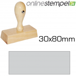Holzstempel 30x 80mm, max. 8 Zeilen 