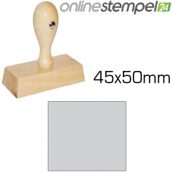 Holzstempel 45x 50mm, max. 13 Zeilen 