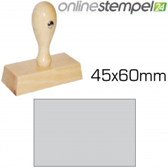 Holzstempel 45x 60mm, max. 13 Zeilen 
