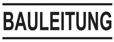 Printy 4911 "BAULEITUNG" 38x14mm 