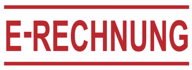 Printy 4911 "E-RECHNUNG" 38x14mm schwarz