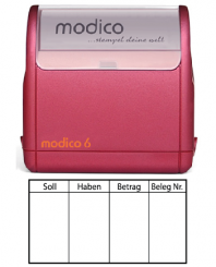 Kontierung m6-K3 rot 60x32mm 