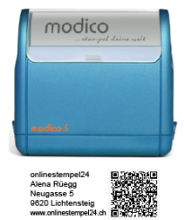 modico 5 blau QR 63x24mm 