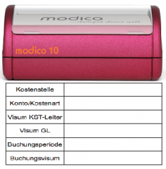 Kontierung m10-K1 rot 80x42mm 