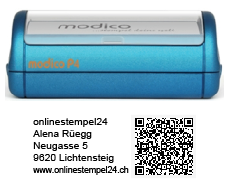 modico P4 blau QR 57x20mm 