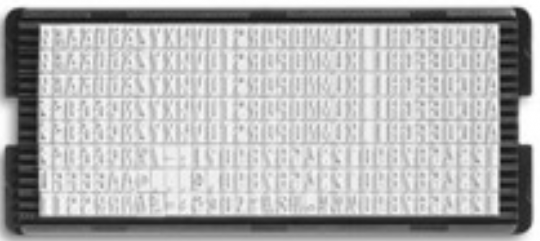 Typo Gummitypen 6004, 4mm Schrifthöhe 