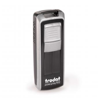 Trodat Pocket Printy 9512 schwarz-silber, Abdruckfläche 47x18mm 