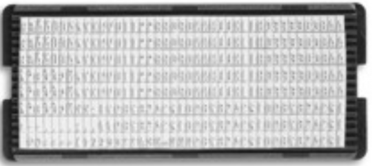 Typo Gummitypen 6003, 3mm Schrifthöhe 